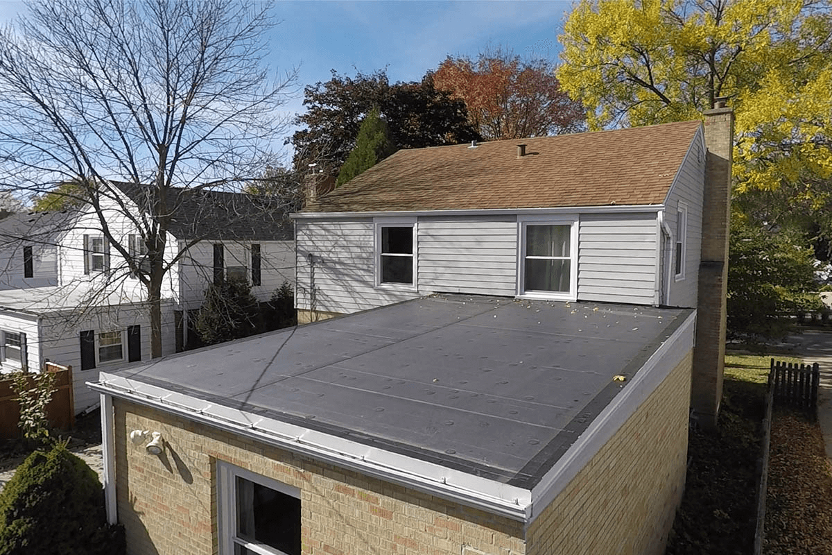Tile or shingle roof, finished